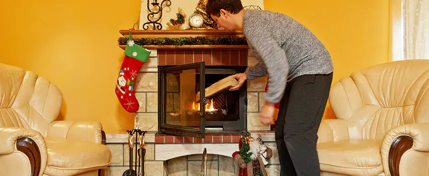 Rusted Metal Fireplace Restoration in Woonsocket, Rhode Island